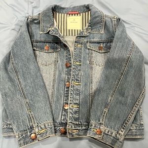 Like new Hanna Andersson blue jean jacket (size 150 - 12)